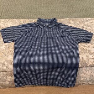 Mizzen+Main Blue Check Polo Golf Shirt